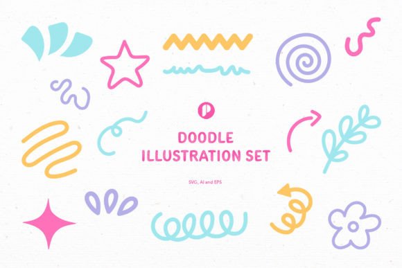 Download Bright Doodle Illustration Set - Premium Bundle