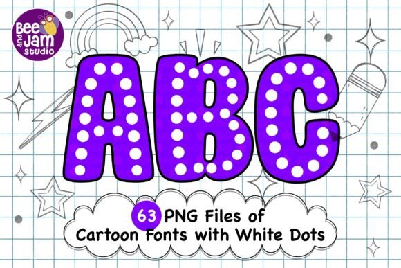 Download Cartoon Retro with White Dots Fonts, PNG - S fonts Collection