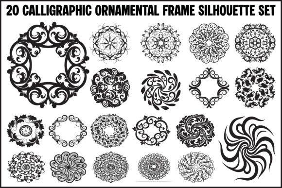 Download 20 Elegant Calligraphic Ornamental Frame - Elegant Collection